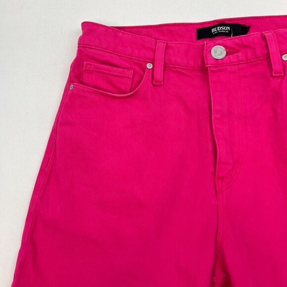 Hudson Los Angeles Women’s Straight Leg Jeans Pink High Rise Size 27 Waist - Picture 4 of 10